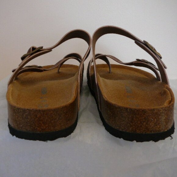 Hofeny Soft Footbed Sled Women's Brown Slip On Sandals-Size 10-NIB - Picture 7 of 9